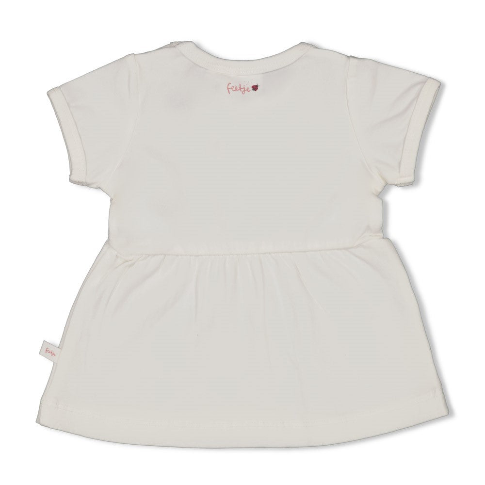 FEETJE Ladybug t-shirt wit meisjes achterkant detail
