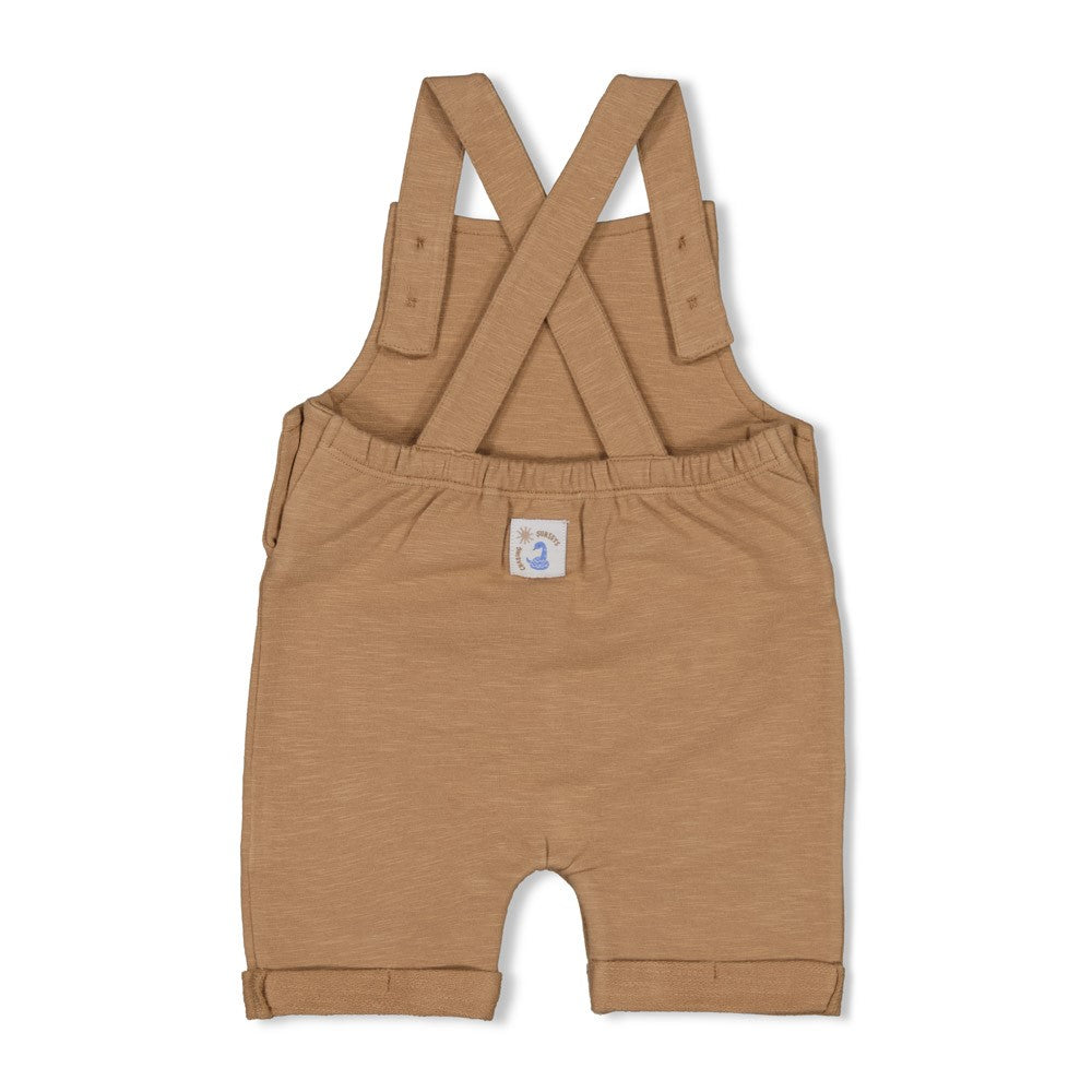 Feetje Tuinbroek Kort Sssiesta - Baby Salopette Camel - achterkant
