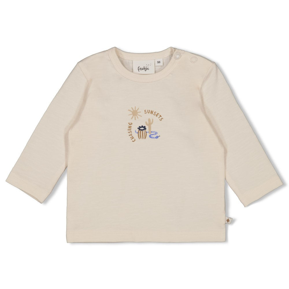 Feetje Longsleeve Sssiesta - Baby Shirt met Cactus Print - voorkant