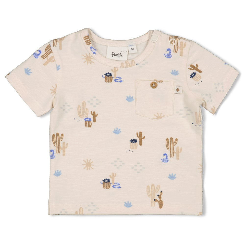 Feetje baby t-shirt met all-over cactus print in relaxed fit uit de Sssiesta collectie