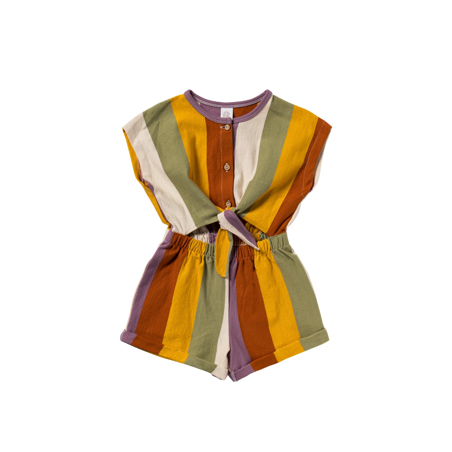 SALTED STORIES gestreepte meisjes jumpsuit in multicolor