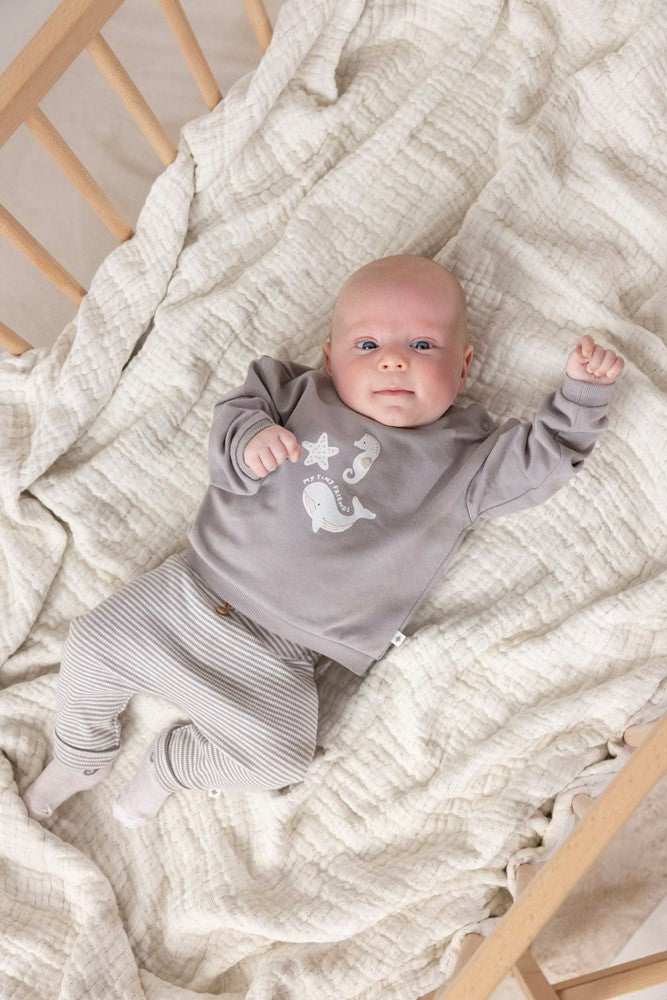 Feetje Sweater Oversized Sea Sweeties - Baby Trui Grijs - liggend