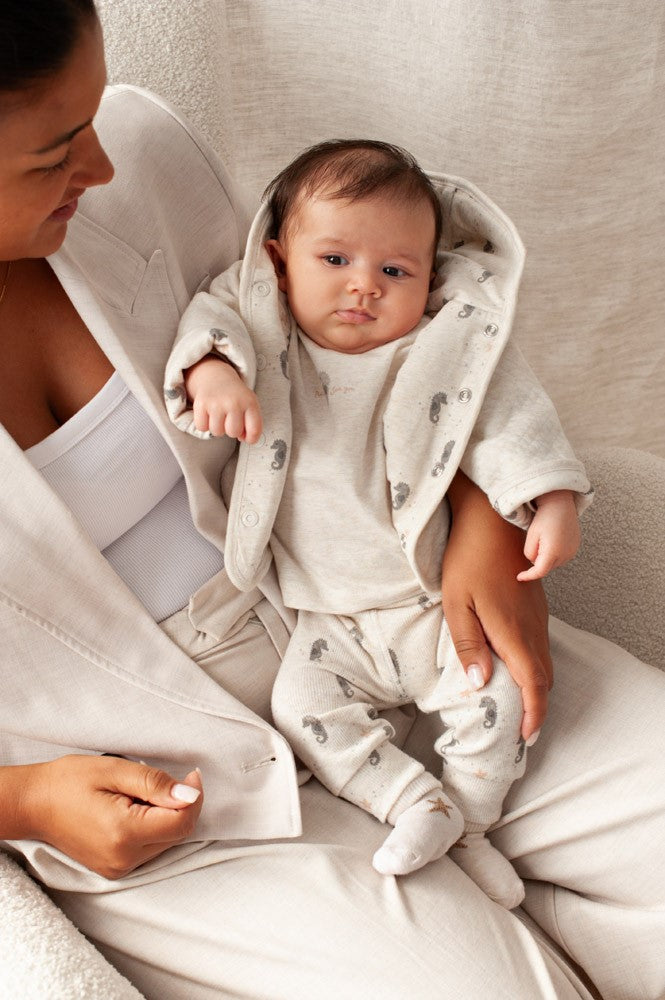 Feetje Longsleeve Sea Sweeties Offwhite Melange - Baby Shirt Lange Mouw - gestyled