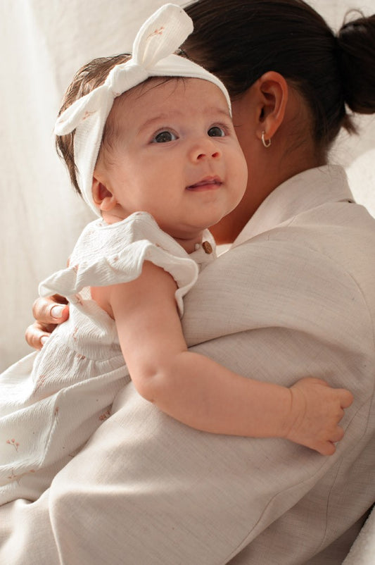 Feetje Jurk Crinkle AOP Delicate Flower - Baby Jurkje met Bloemenprint - gestyled
