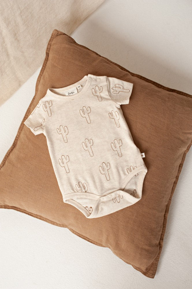 Feetje Romper AOP Sssiesta - Baby Rompertje met Cactus Print - voorkant