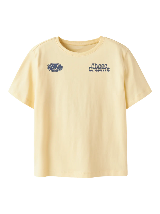 NAME IT T-shirt DEFUS - Jongens chase dreams Pear Sorbet