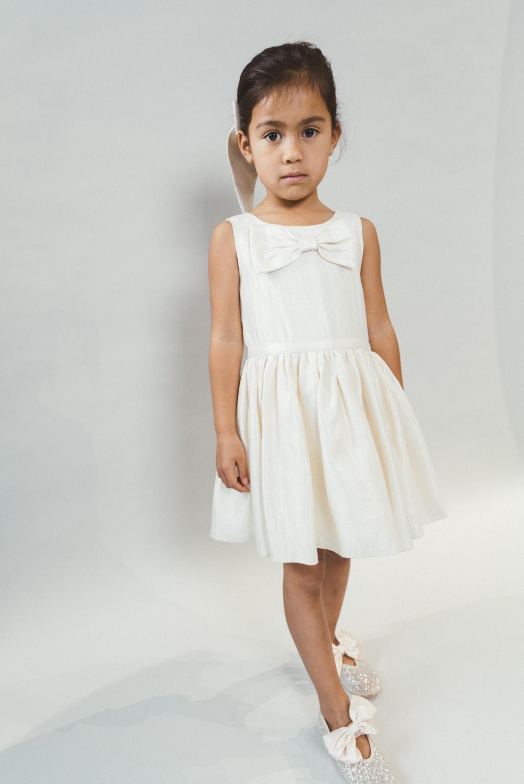 Meisjes jurk Le Chic big bow close-up strik detail