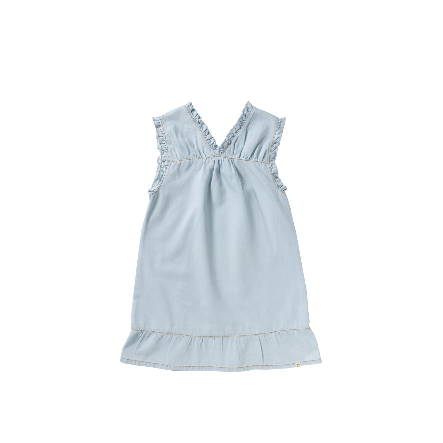 YOUR WISHES Ruffle Dress meisjes jurk in Sunlit Blue met speelse ruffle details