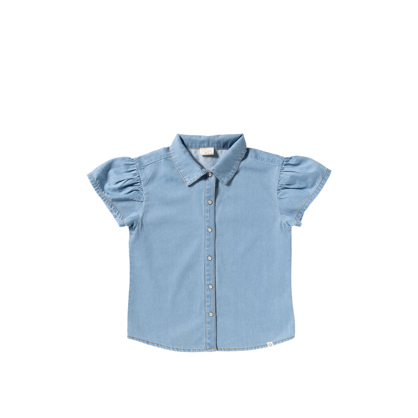 YOUR WISHES denim blouse met pofmouw voor meisjes - voorkant