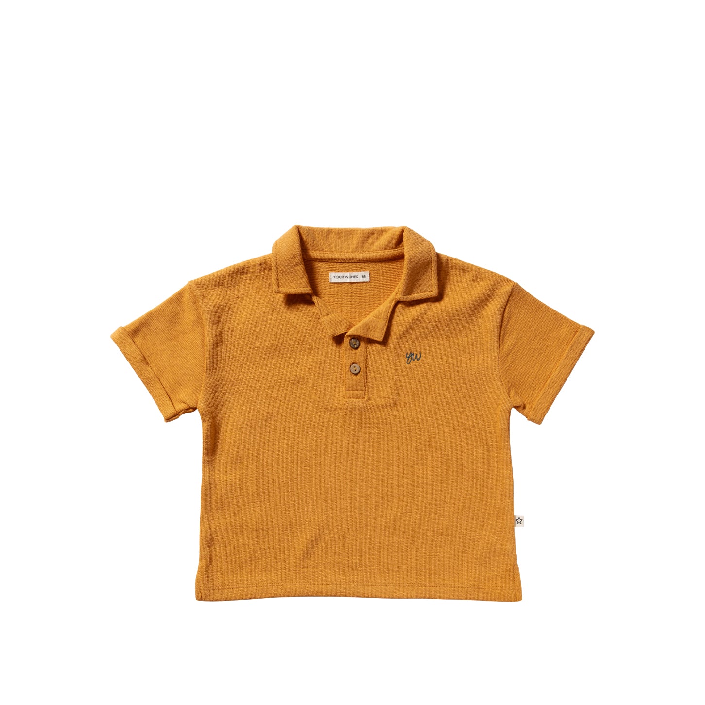 YOUR WISHES loose polo butterscotch geel - product foto jongens shirt