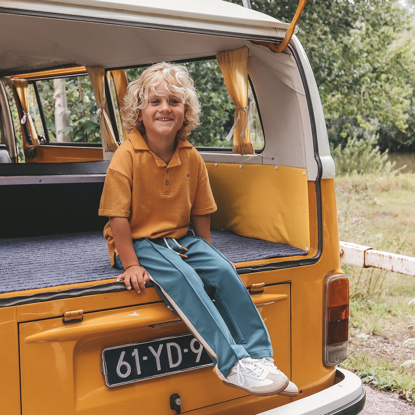 YOUR WISHES loose fit polo geel - comfortabel jongens poloshirt butterscotch