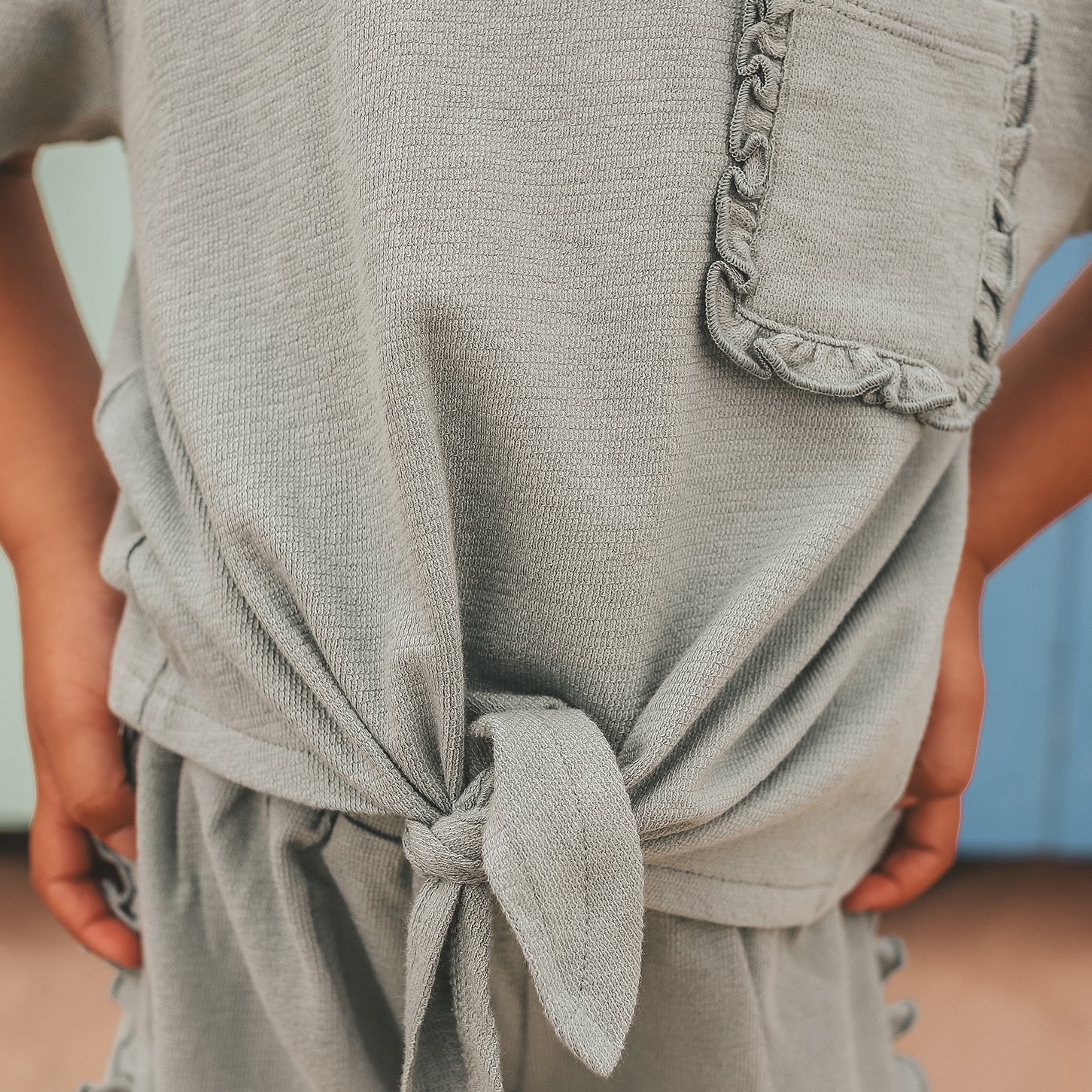 YOUR WISHES meisjes t-shirt front tie - speels zomerkleding detail