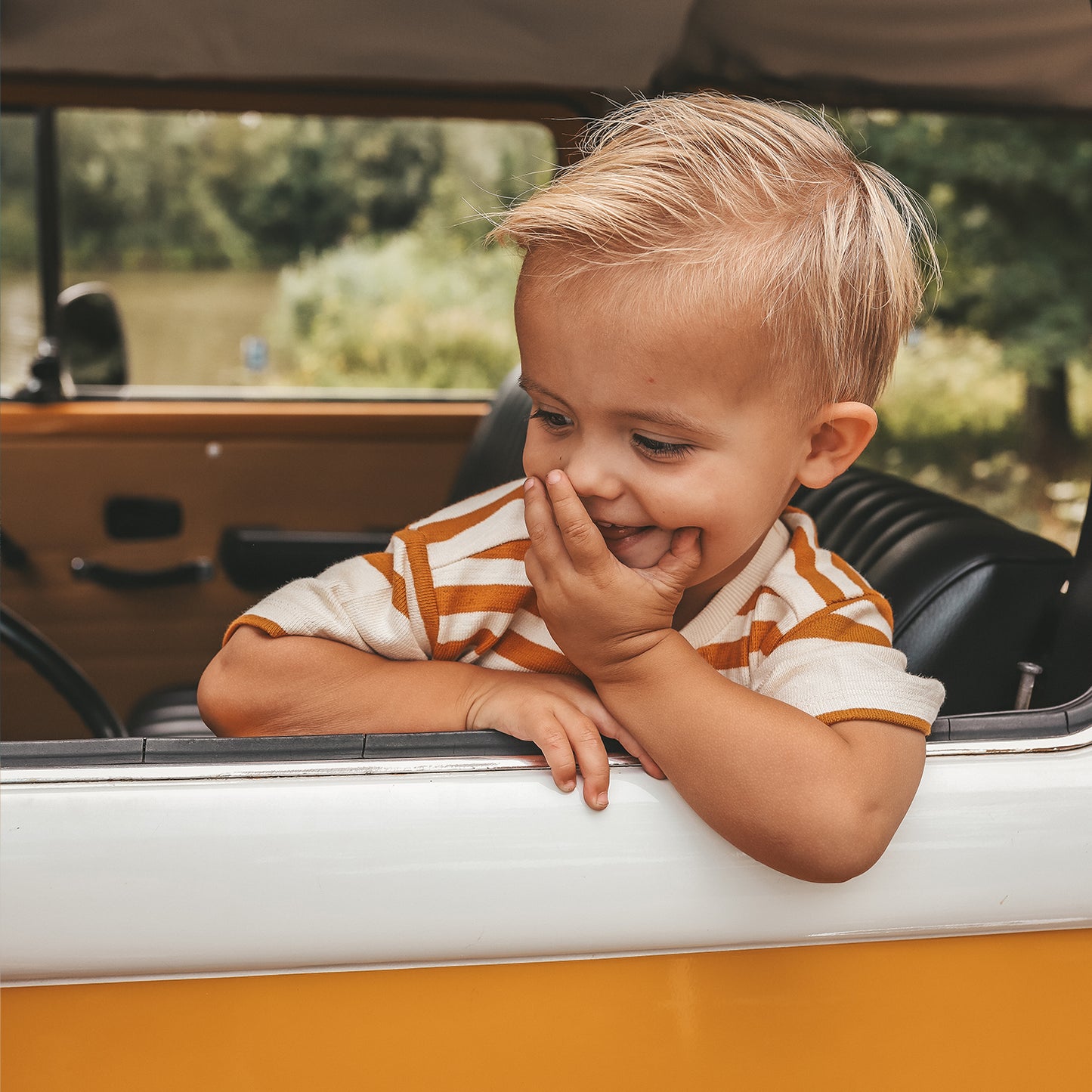 YOUR WISHES Oversized Tee Triad Stripe - T-shirt Jongens - close-up