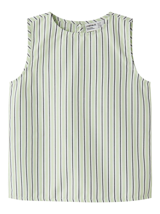 Name It Patina Green Top – Gestreept Meisjes T-shirt