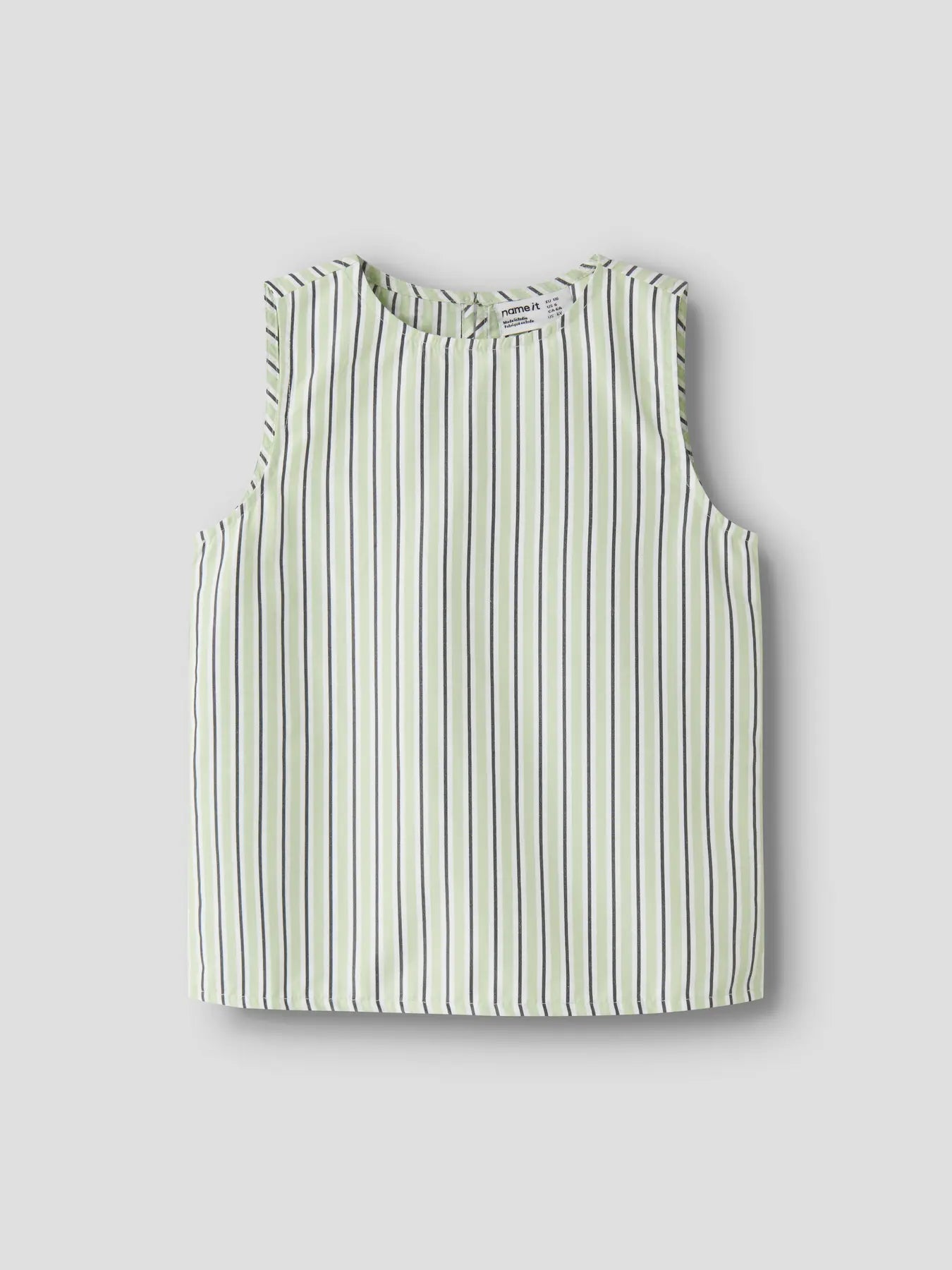 Name It Patina Green Top – Gestreept Meisjes T-shirt