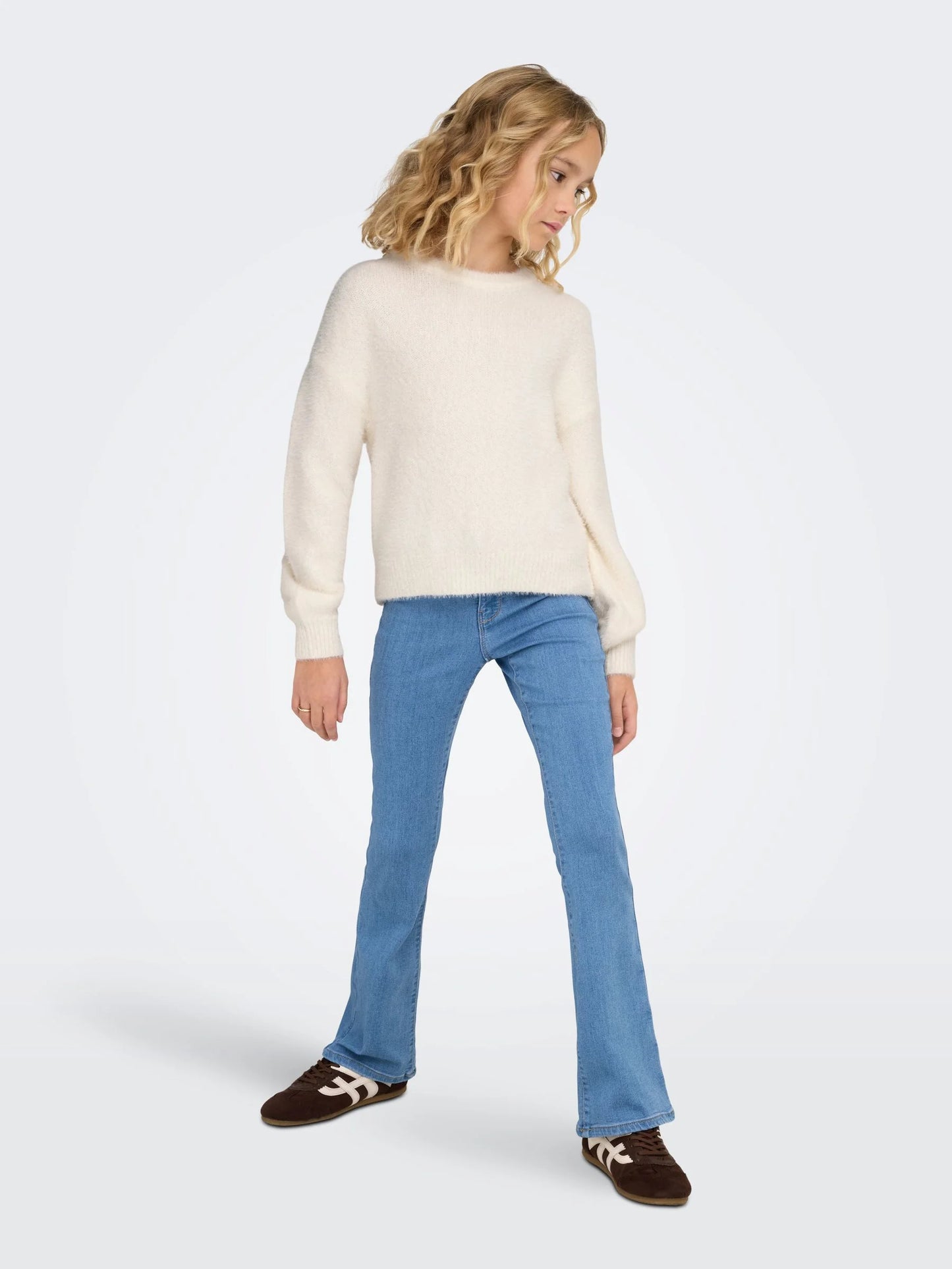 ONLY - Zachte Witte Pullover Piumo | Meisjes