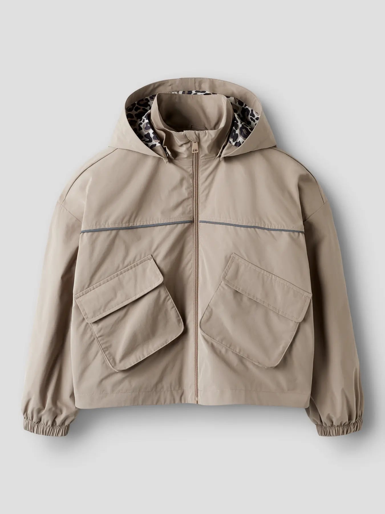 NAME IT Pocket Jacket Leopard voering - Beige Tussenjas Meisjes - voorkant