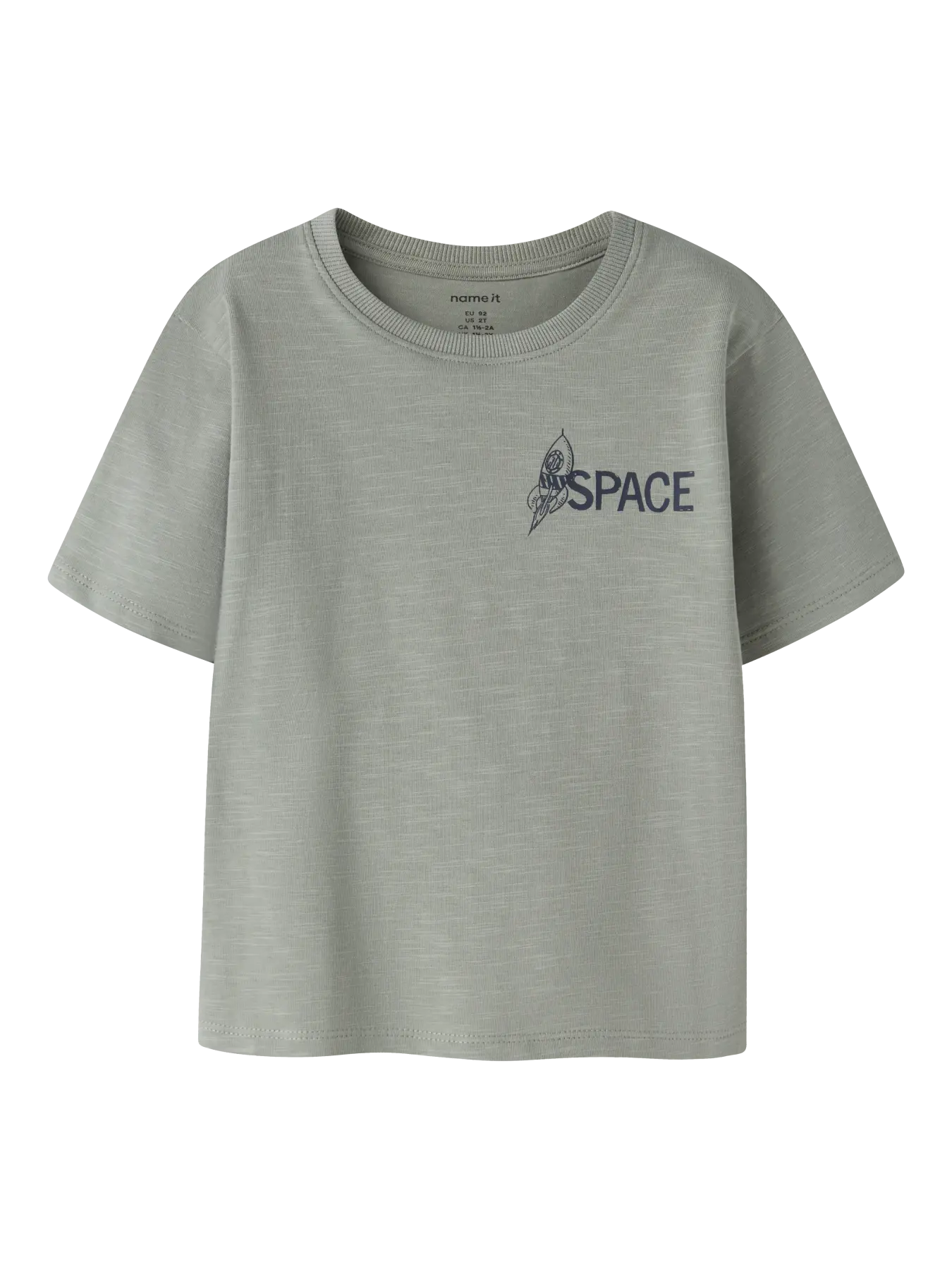 NAME IT T-shirt DIB Shadow - Space Explorer Jongens Shirt Legergroen - voorkant