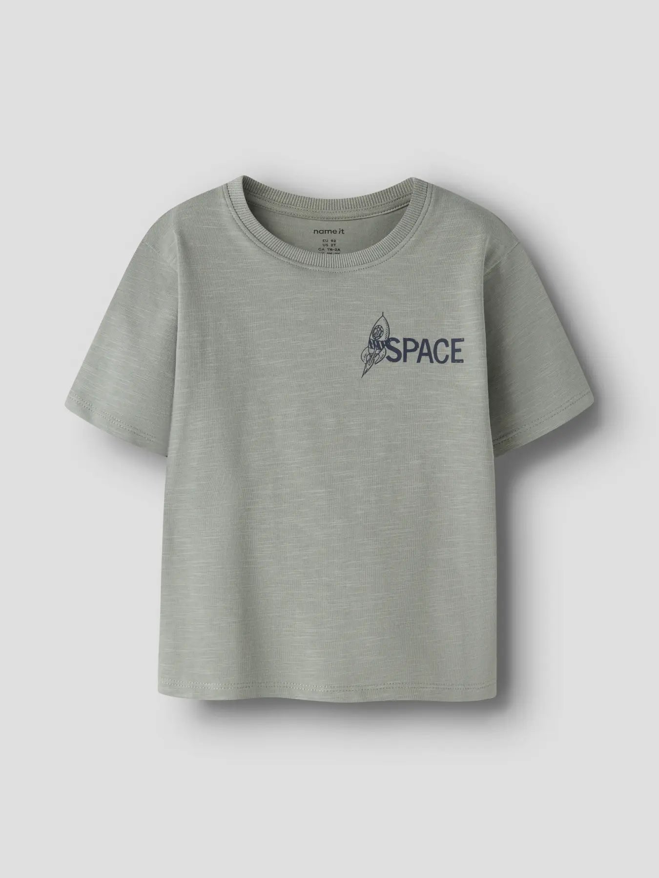 NAME IT T-shirt DIB Shadow - Space Explorer Jongens Shirt Legergroen - voorkant