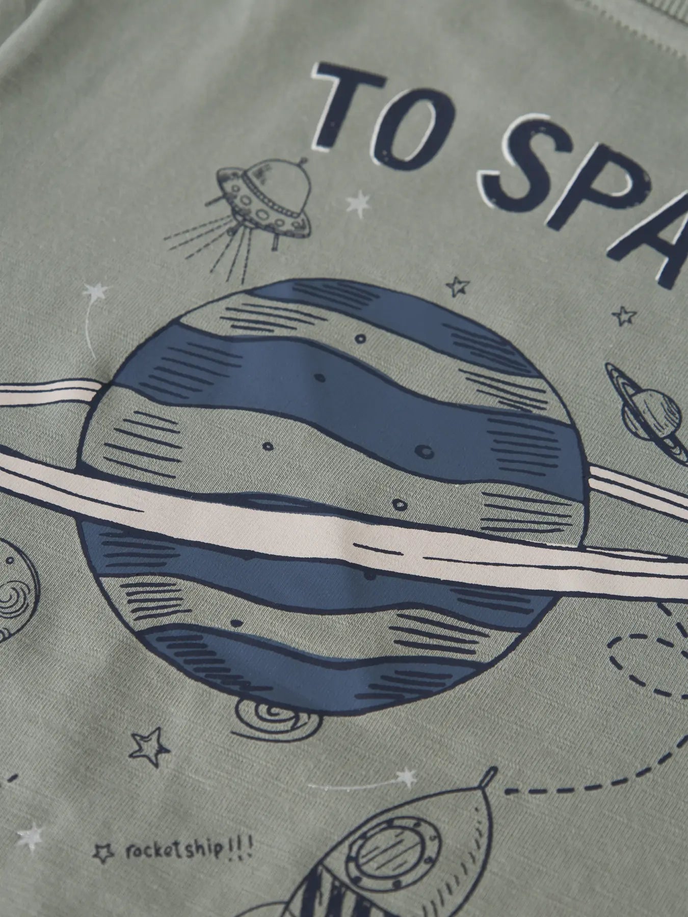 NAME IT T-shirt DIB Shadow - Space Explorer Jongens Shirt Legergroen - detail achterkant