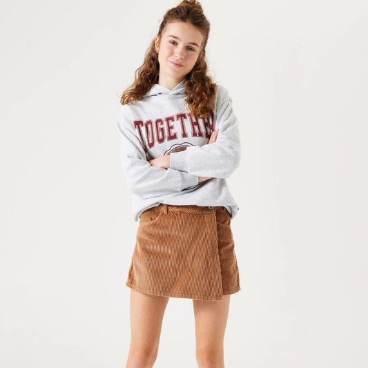 Bruine corduroy skort