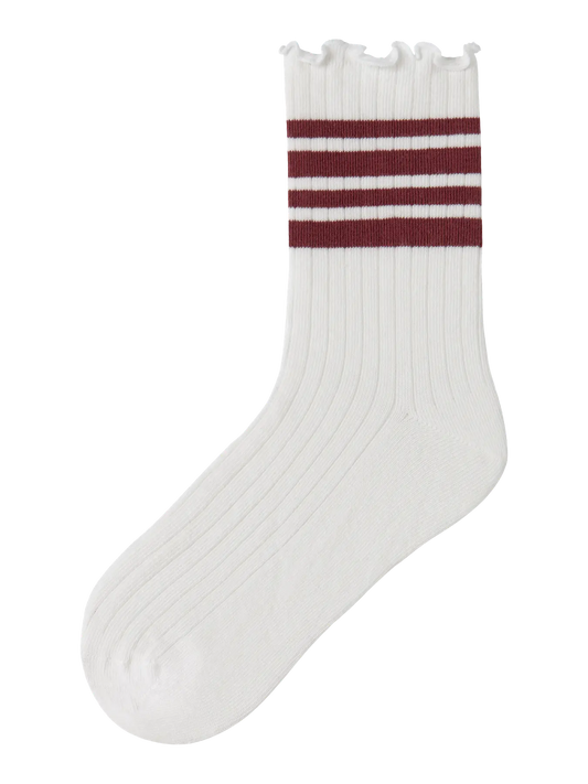 NAME IT Sille Stripe Sock - Oxblood