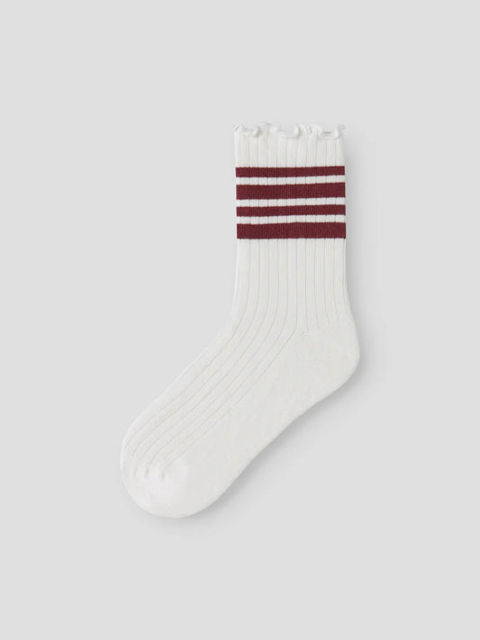 NAME IT Sille Stripe Sock - Oxblood