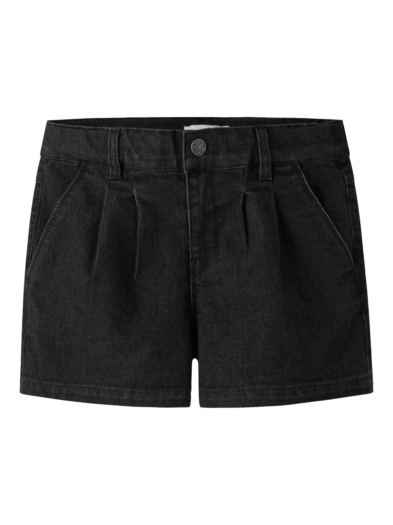 Name It Zwarte Pleated Jeans Short – Meisjes Denim Short