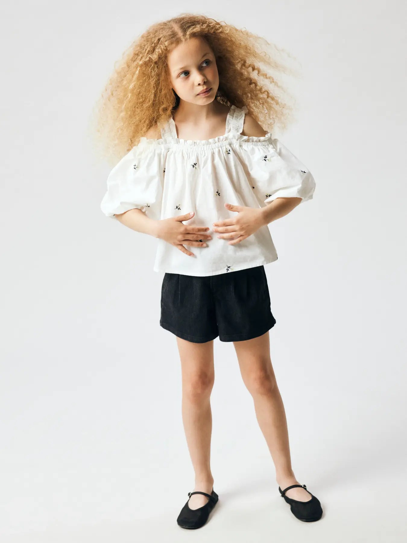 Name It Zwarte Pleated Jeans Short – Meisjes Denim Short