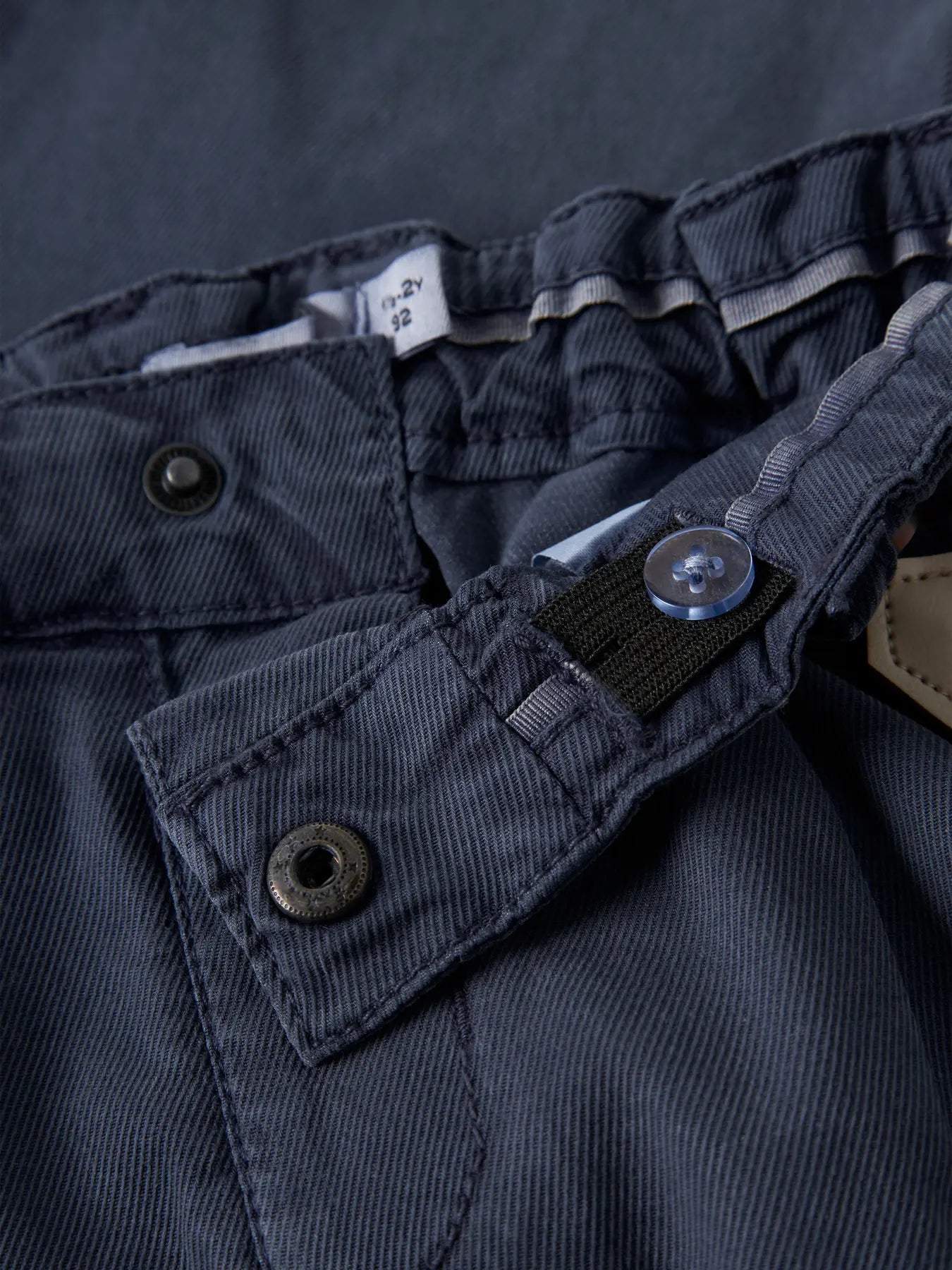 Name It Tapered Twill Broek met Bretellen - Blauw Jongens