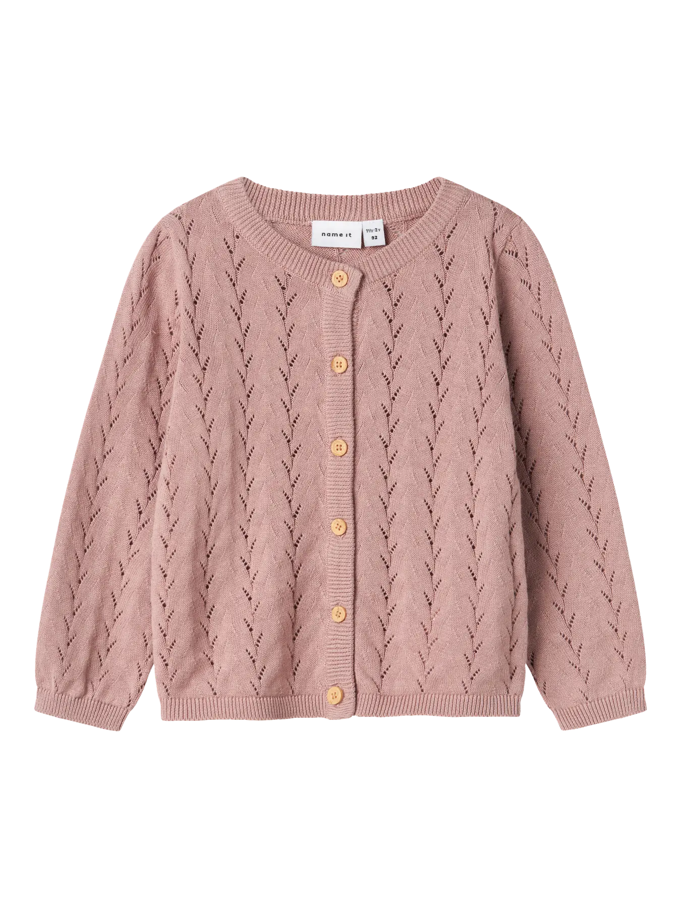 NAME IT BANNI gebreide cardigan meisjes roze