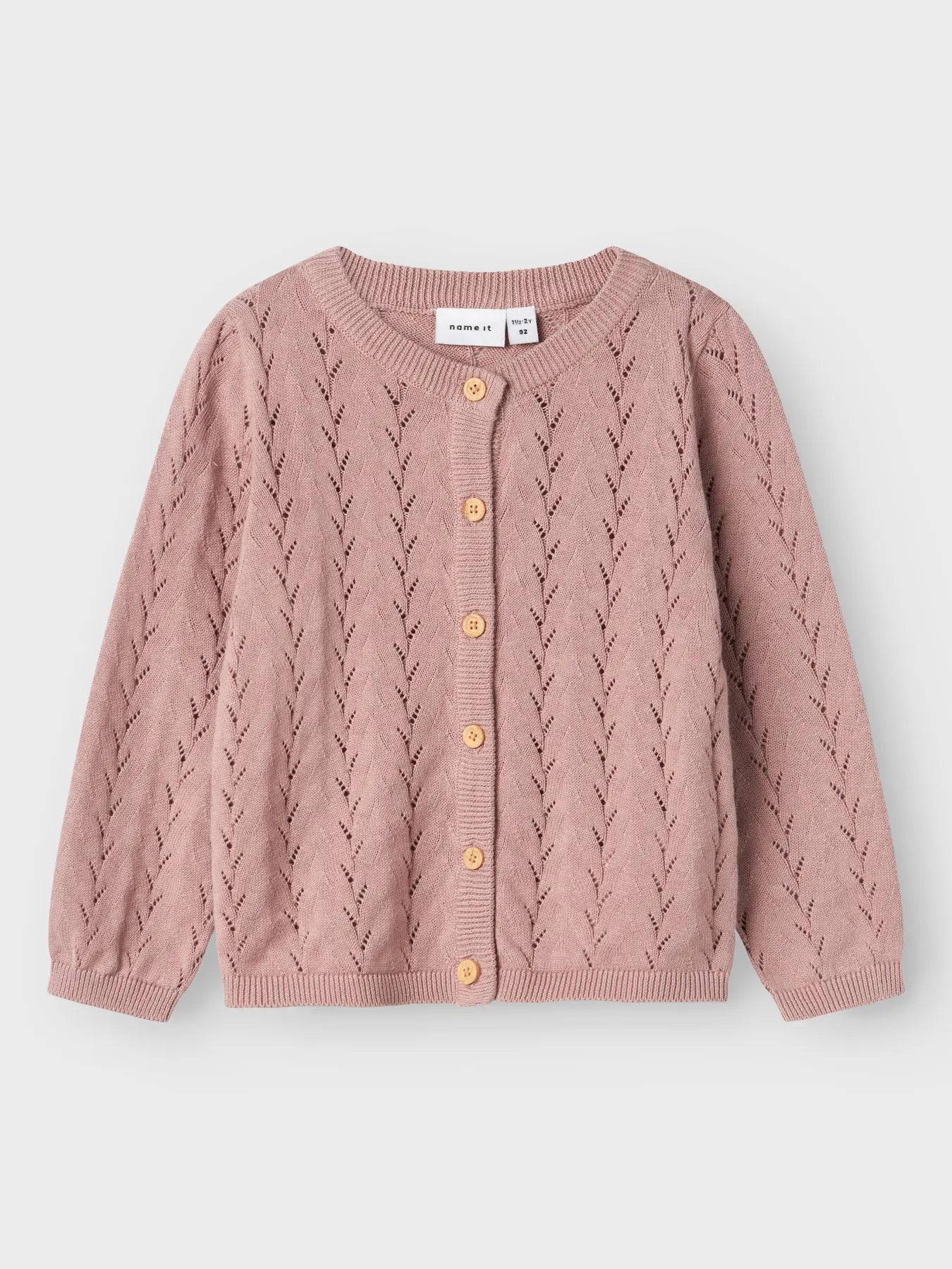 NAME IT BANNI cardigan styling voorbeeld meisjes roze
