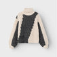 LOOSE FIT COLTRUI BEIGE/ZWART