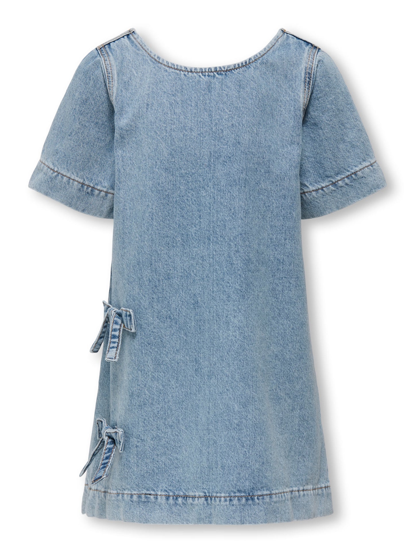 Jeans Jurk met Mouwtje en Strik – ONLY