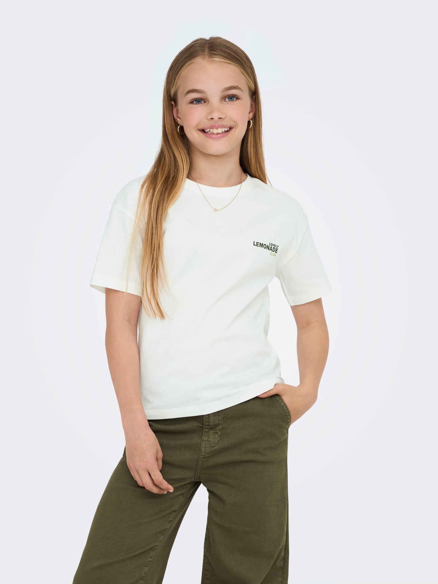 Wit T-shirt Lovely Lemonade Club – ONLY