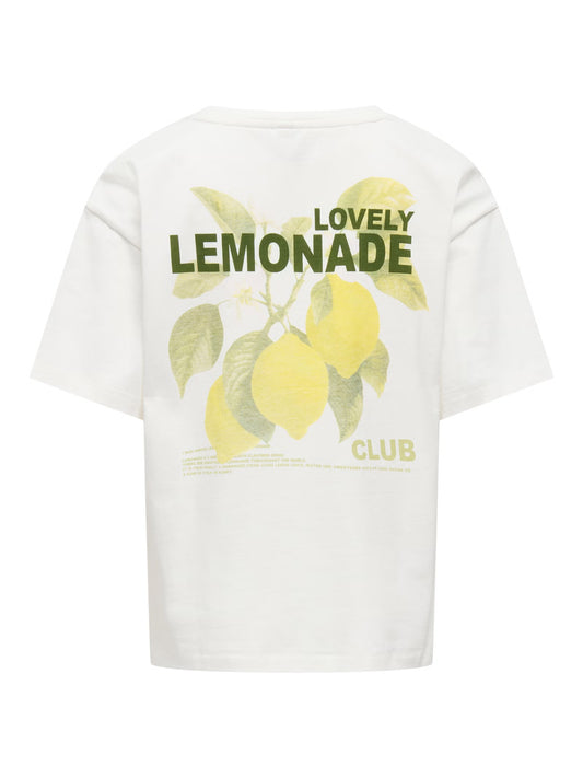Wit T-shirt Lovely Lemonade Club – ONLY