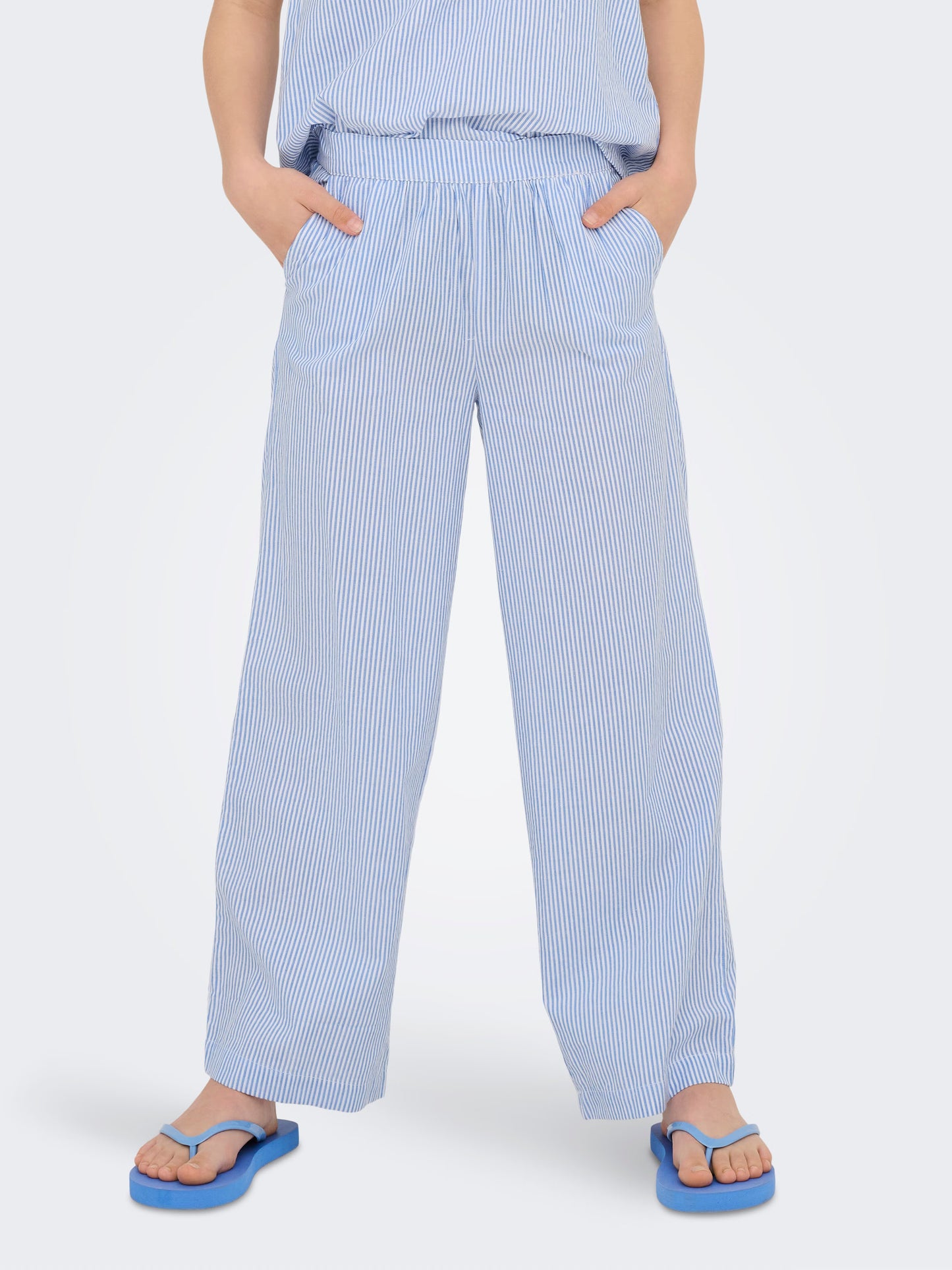 Gestreepte Broek met Elastische Taille – ONLY