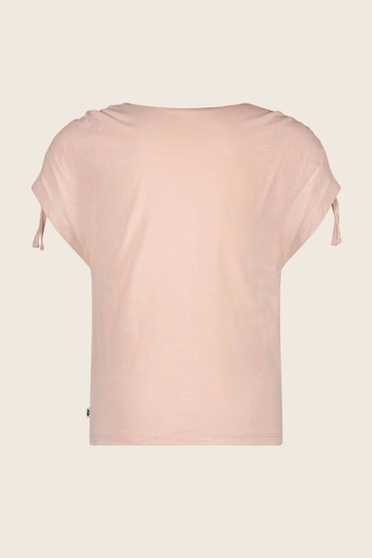 ROZE T-SHIRT MET BORDUURSEL