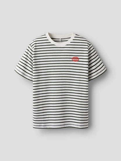 COMFY T-SHIRT GROEN GESTREEPT