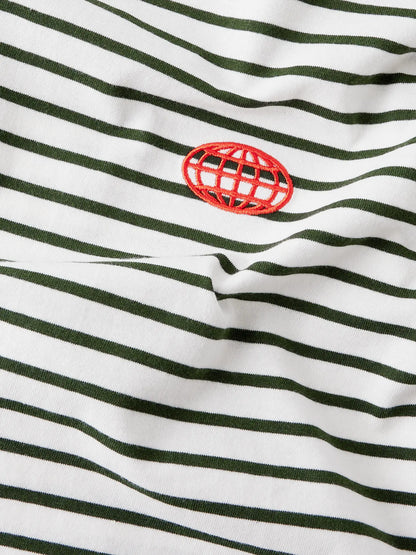 COMFY T-SHIRT GROEN GESTREEPT