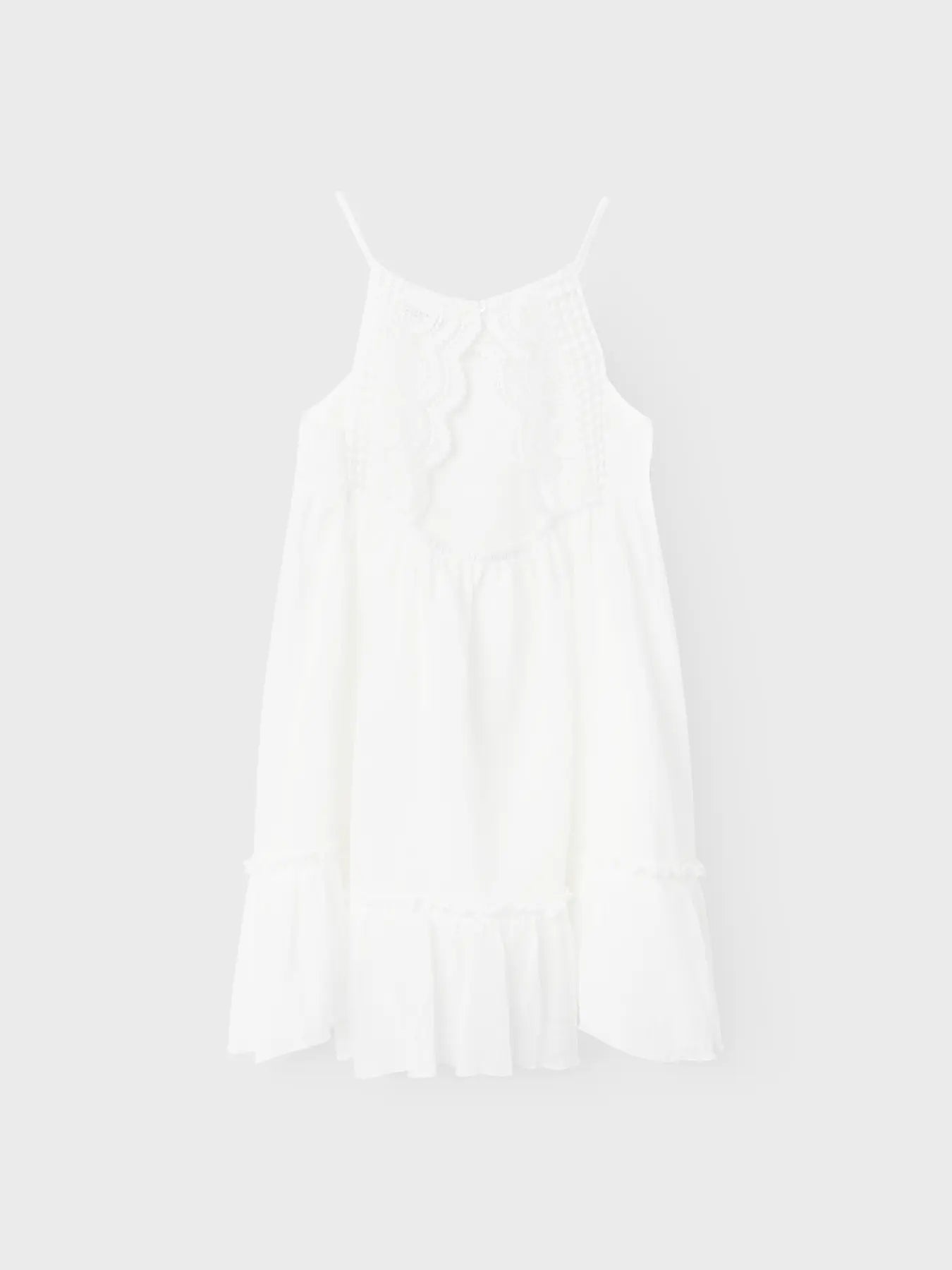 Name It Fima Dress Jet Stream – Witte Mousseline Jurk Meisjes