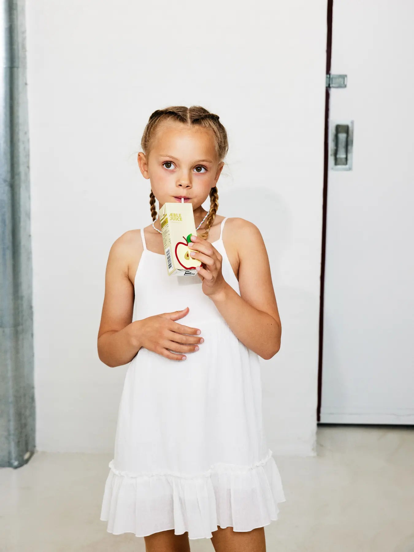 Name It Fima Dress Jet Stream – Witte Mousseline Jurk Meisjes