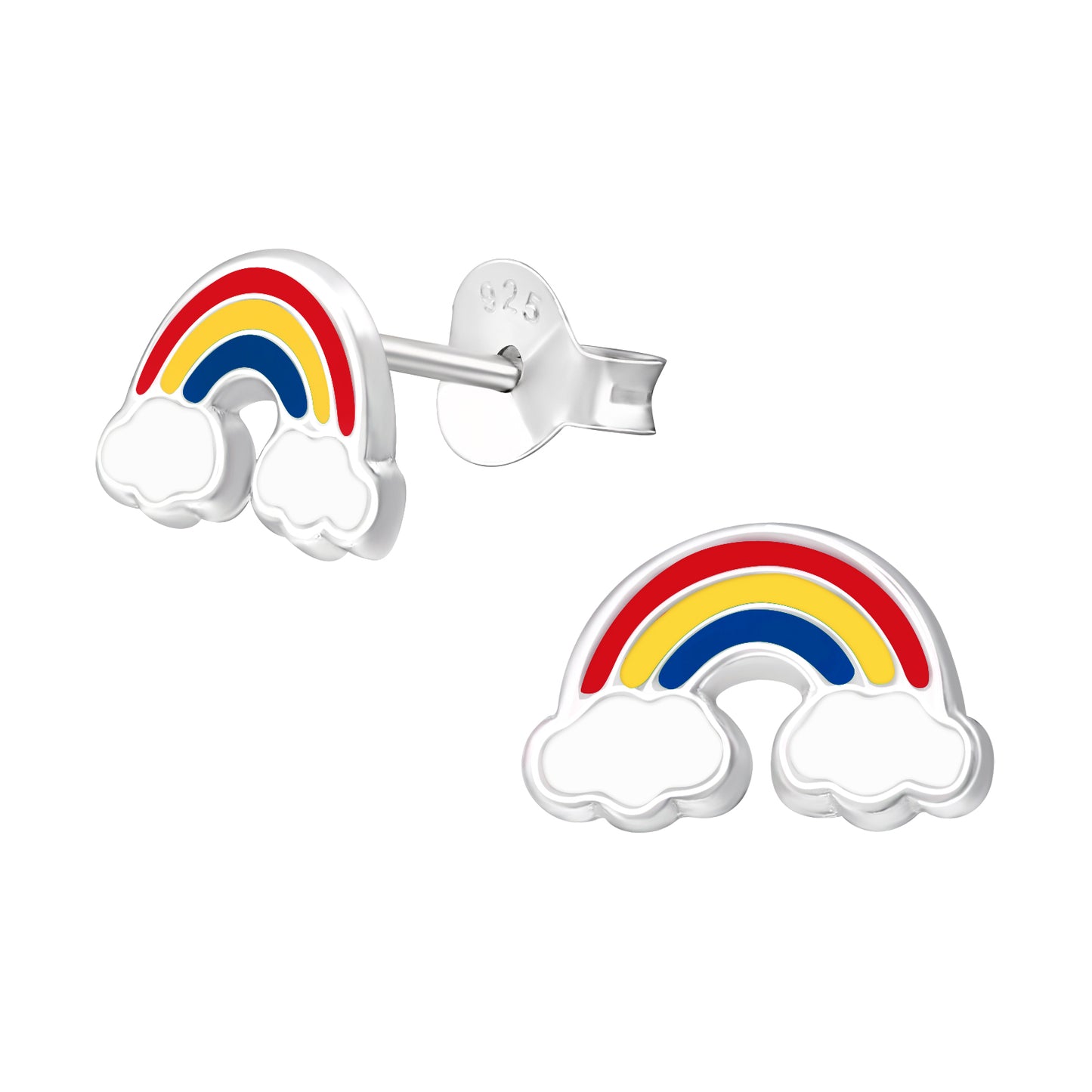 Zilveren oorbellen regenboogjes