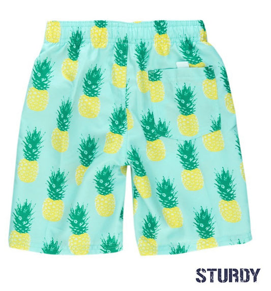 Sturdy zwembroek blauw ananas