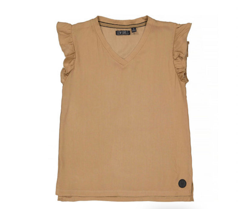 By LEVV T-shirt Thea (camel)