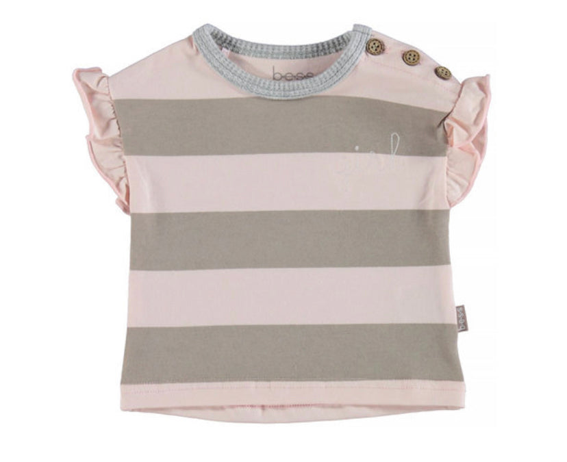 By BESS T-shirt (pink stripe)